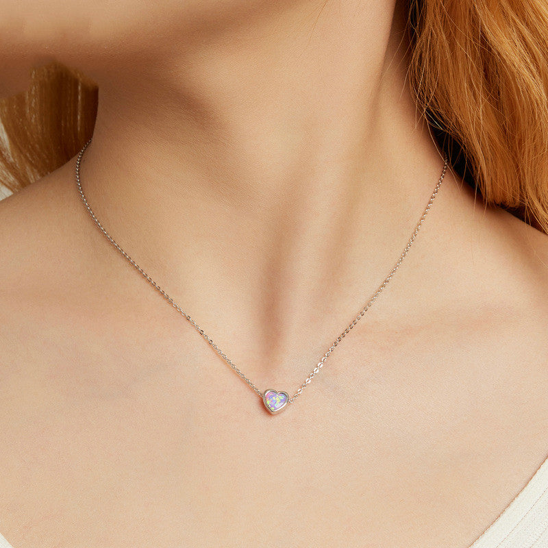 Opal Love Necklace