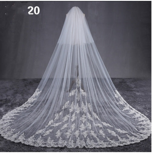 Long Tail Luxury Super Fairy Wedding Veil