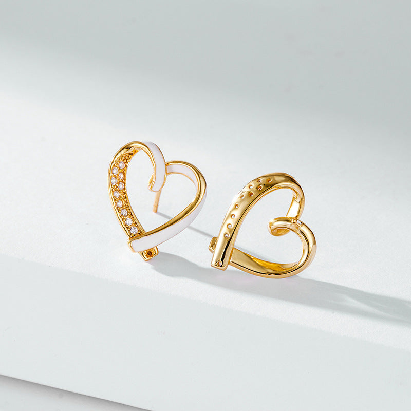 Women's Love Heart Stud Earrings