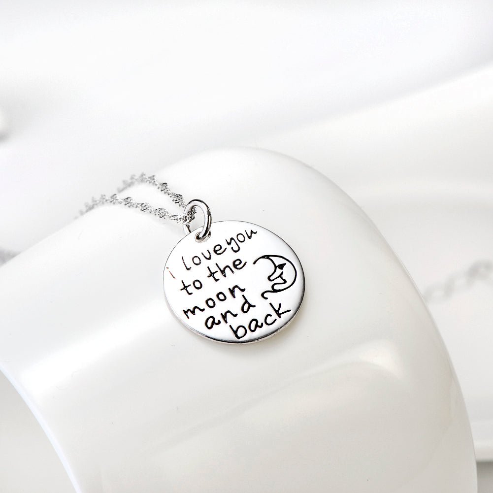 "I lover you to the moon and back" Necklace