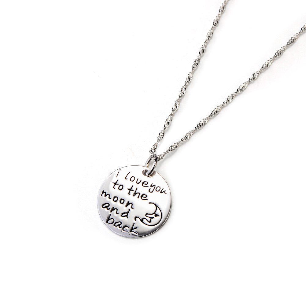 "I lover you to the moon and back" Necklace