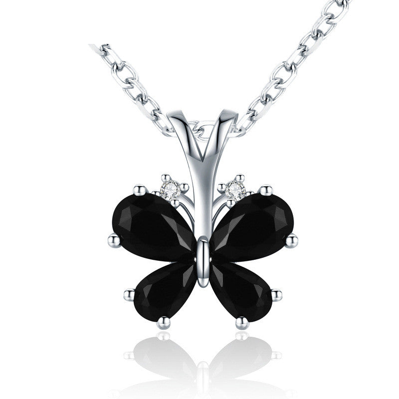 Black Butterfly Necklace