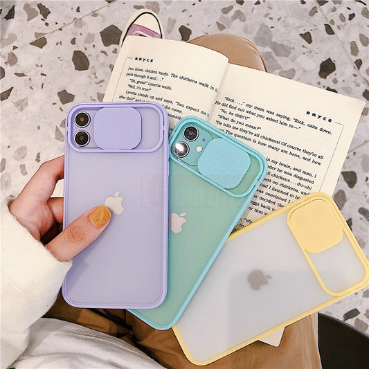 simple Frosted frame lens phone case