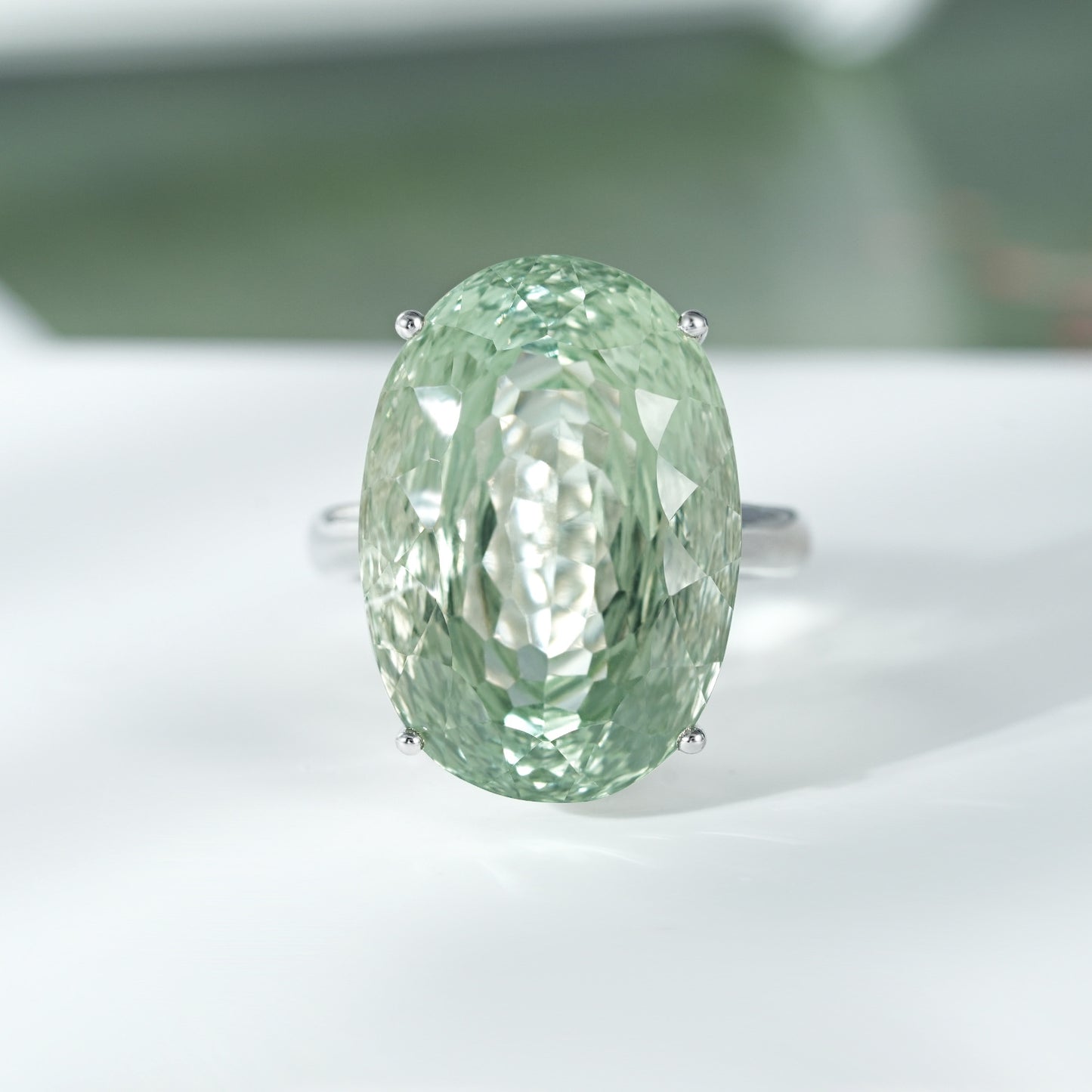 Green Amethyst Ring