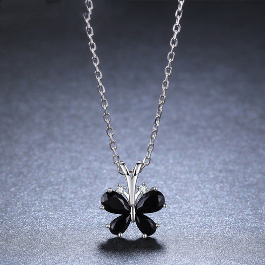 Black Butterfly Necklace