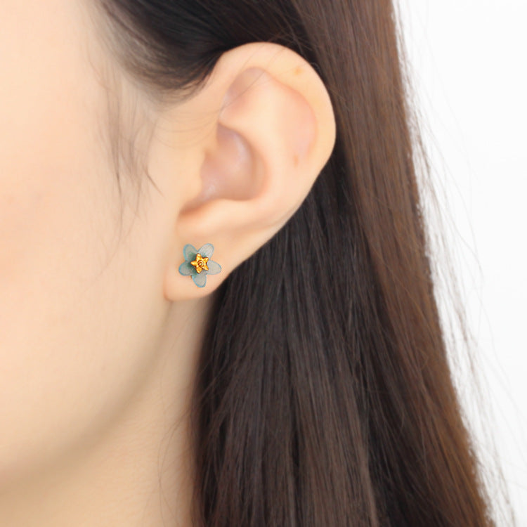 Blue Flower Earrings