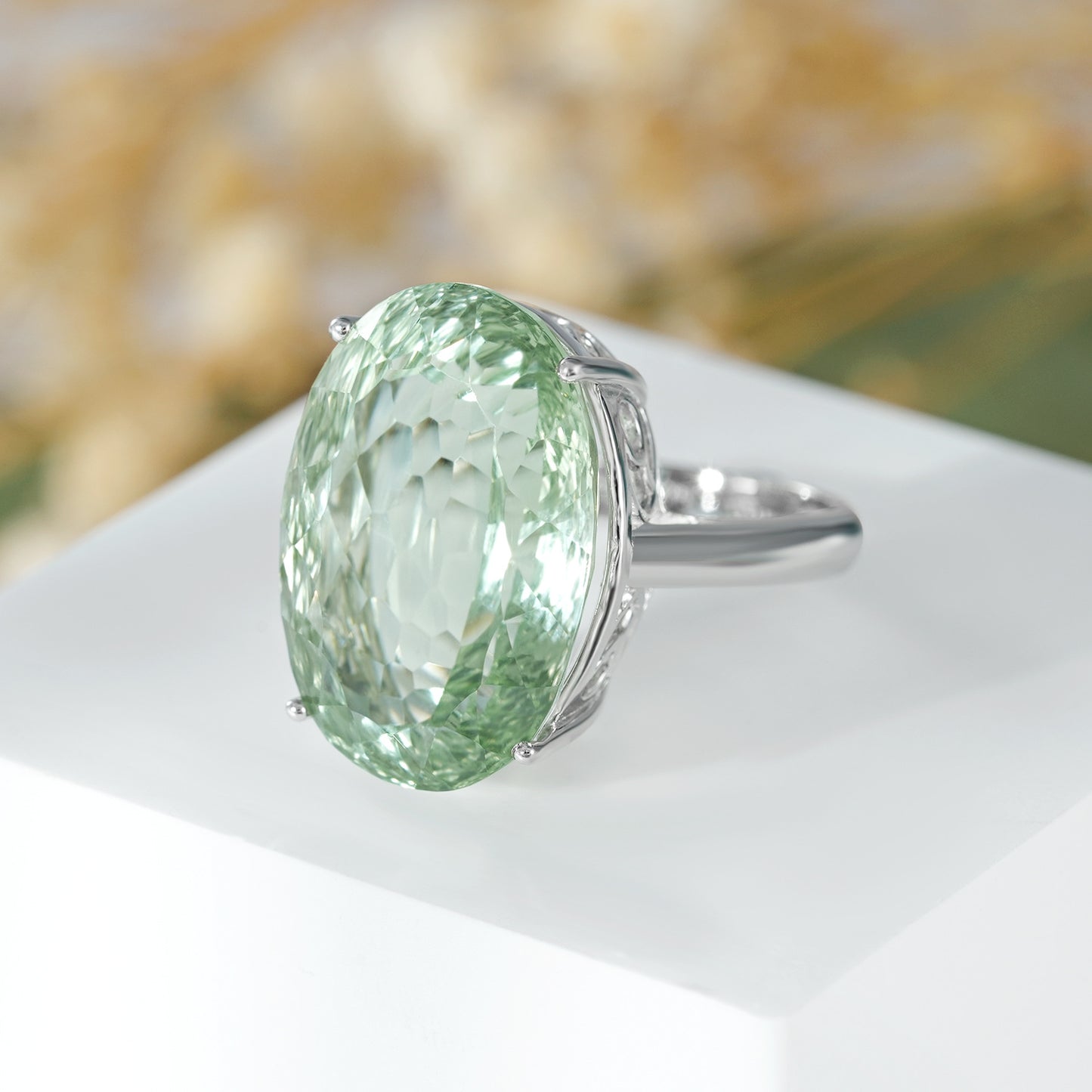 Green Amethyst Ring