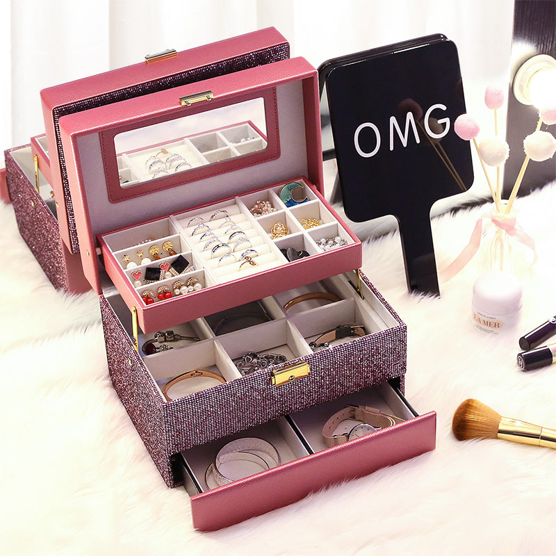 Organizing Box Flannel Storage Jewelry Box Jewelry Tray