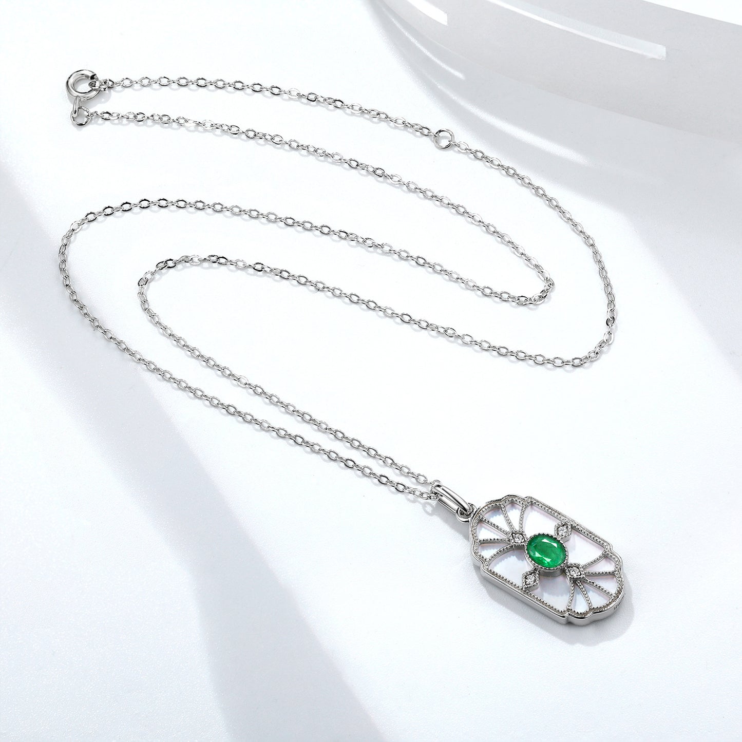 Isabella Natural Emerald Necklace