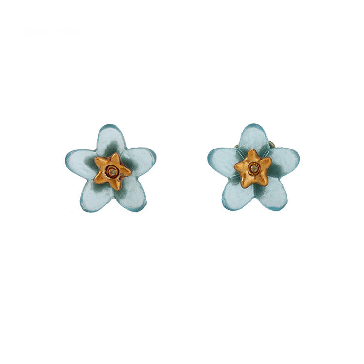 Blue Flower Earrings