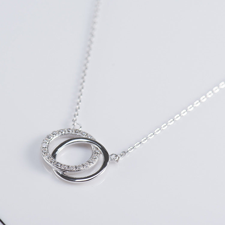 Simple Double Ring Clavicle Chain