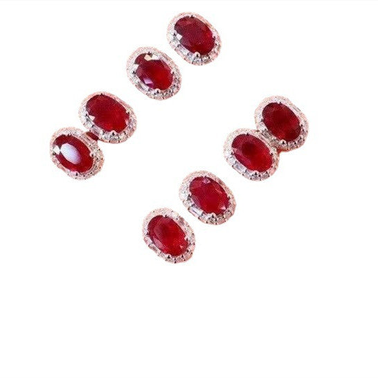 Natural Ruby Stud Earrings