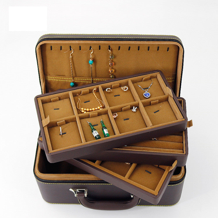 Leather Large Capacity Jewelry Storage Box