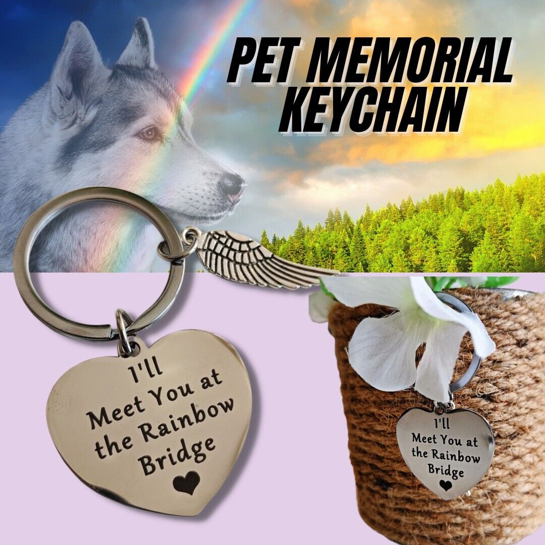 Pet Memorial Gifts Keychain Loss Of Dog Cat Sympathy Remembrance Gift For Owner