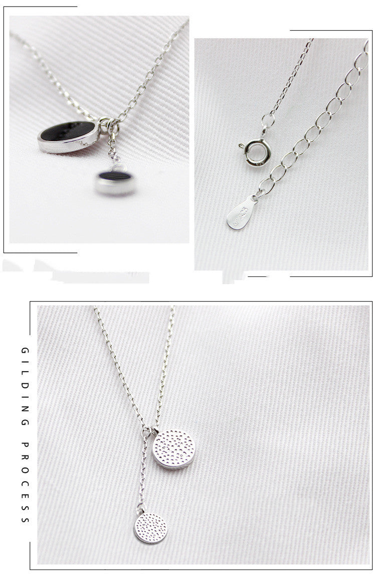 Black circle Necklace