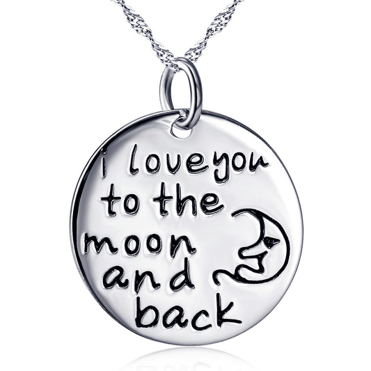 "I lover you to the moon and back" Necklace