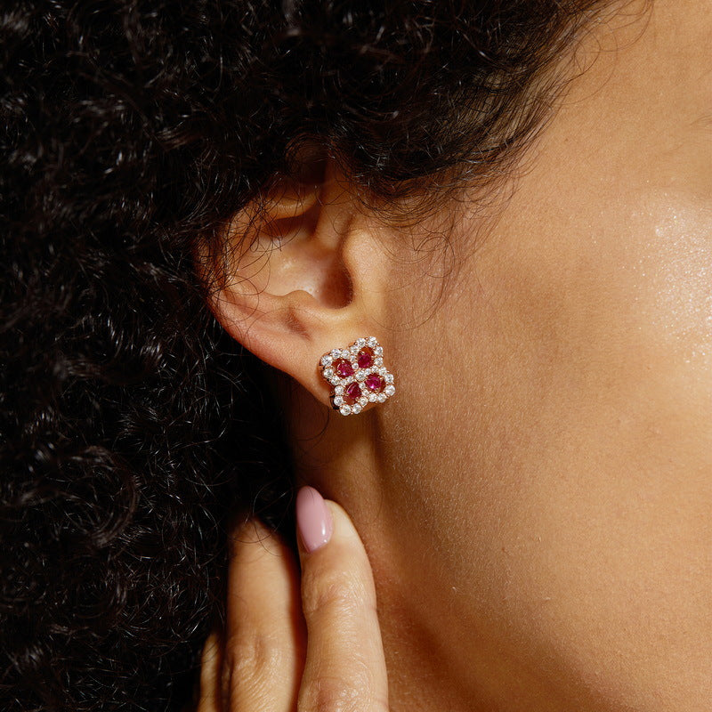 Four-leaf Flower Petal Earring