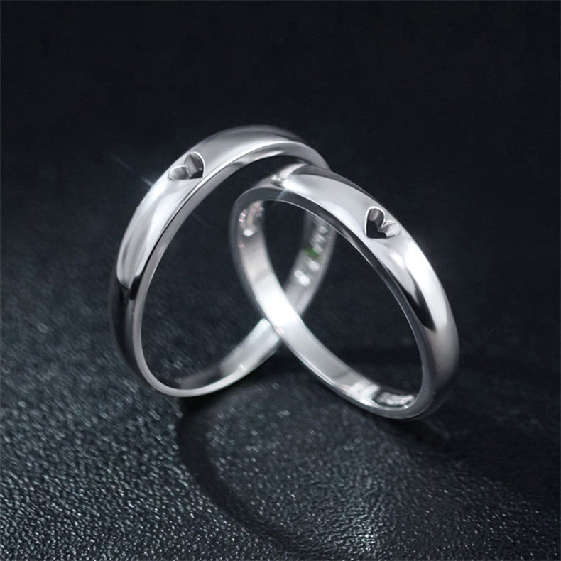 Heart Hollow Rings For Couples