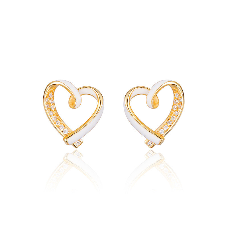 Women's Love Heart Stud Earrings