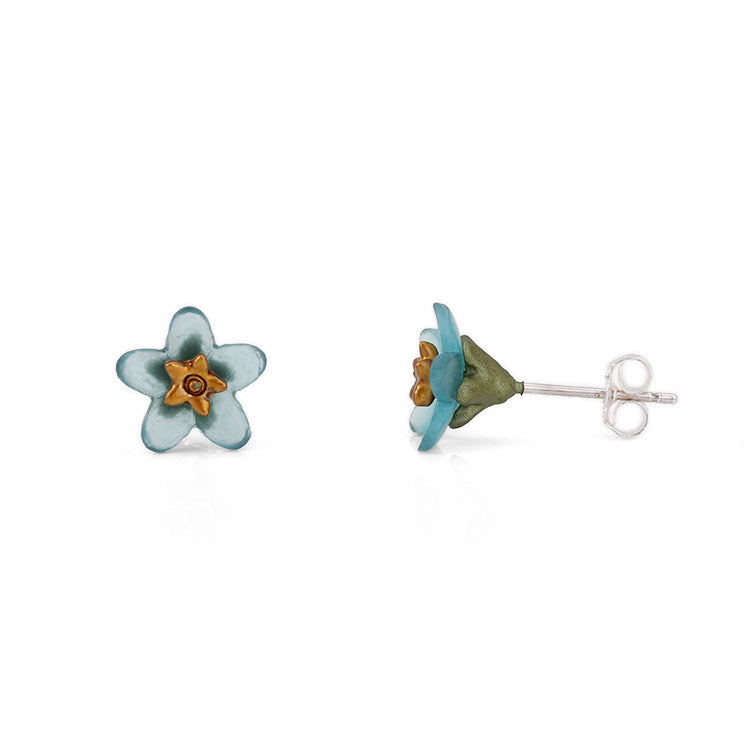 Blue Flower Earrings