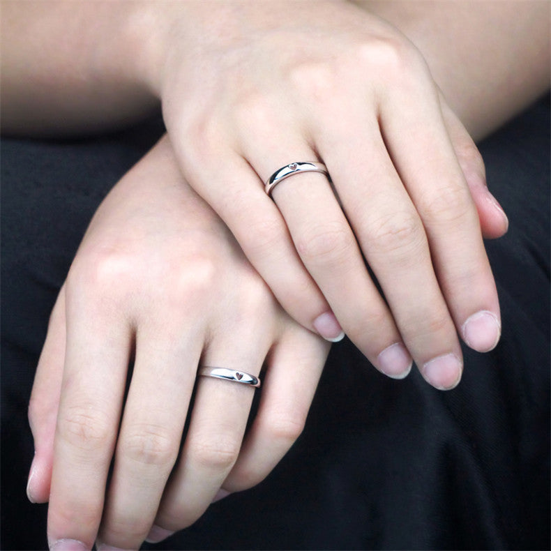 Heart Hollow Rings For Couples