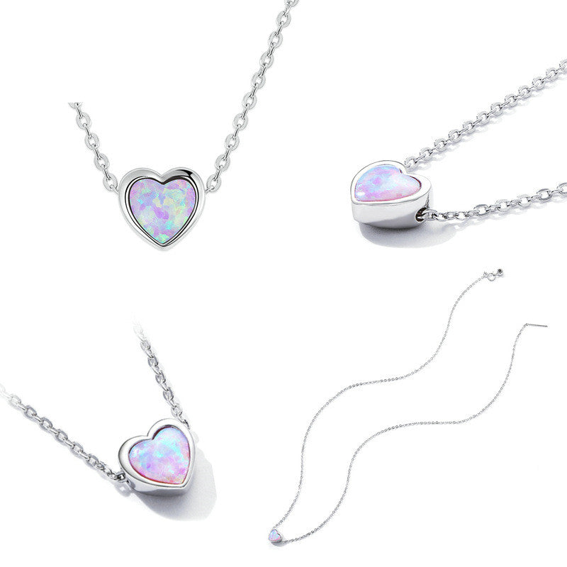 Opal Love Necklace