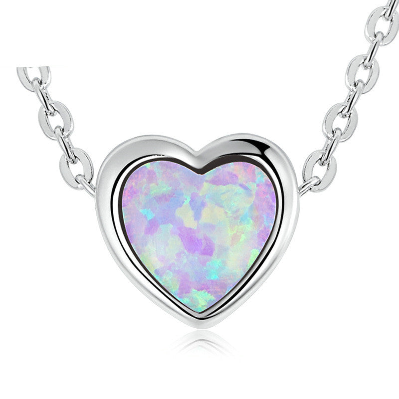 Opal Love Necklace