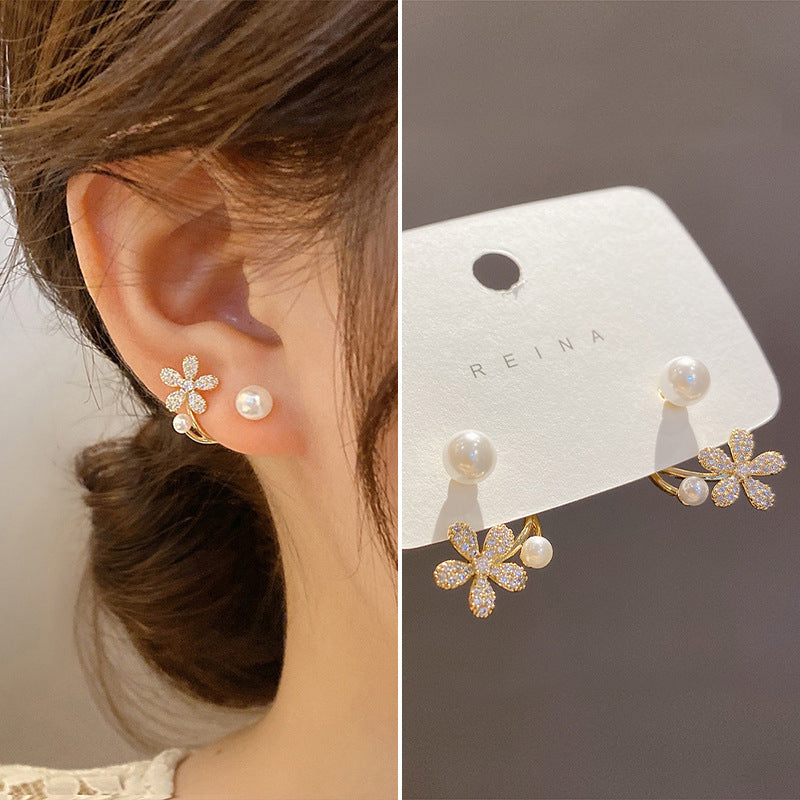 Pearl Flower Earrings