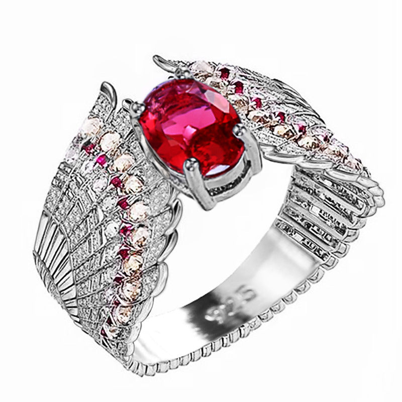 Fashion inlaid zircon ladies ring