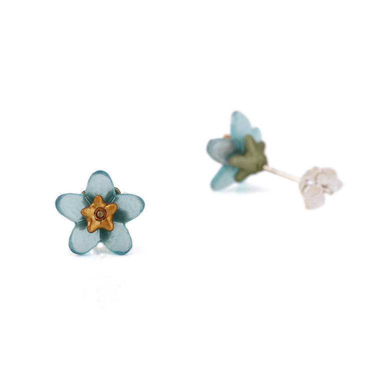 Blue Flower Earrings