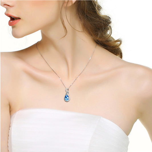 BLUE Crystal Necklace