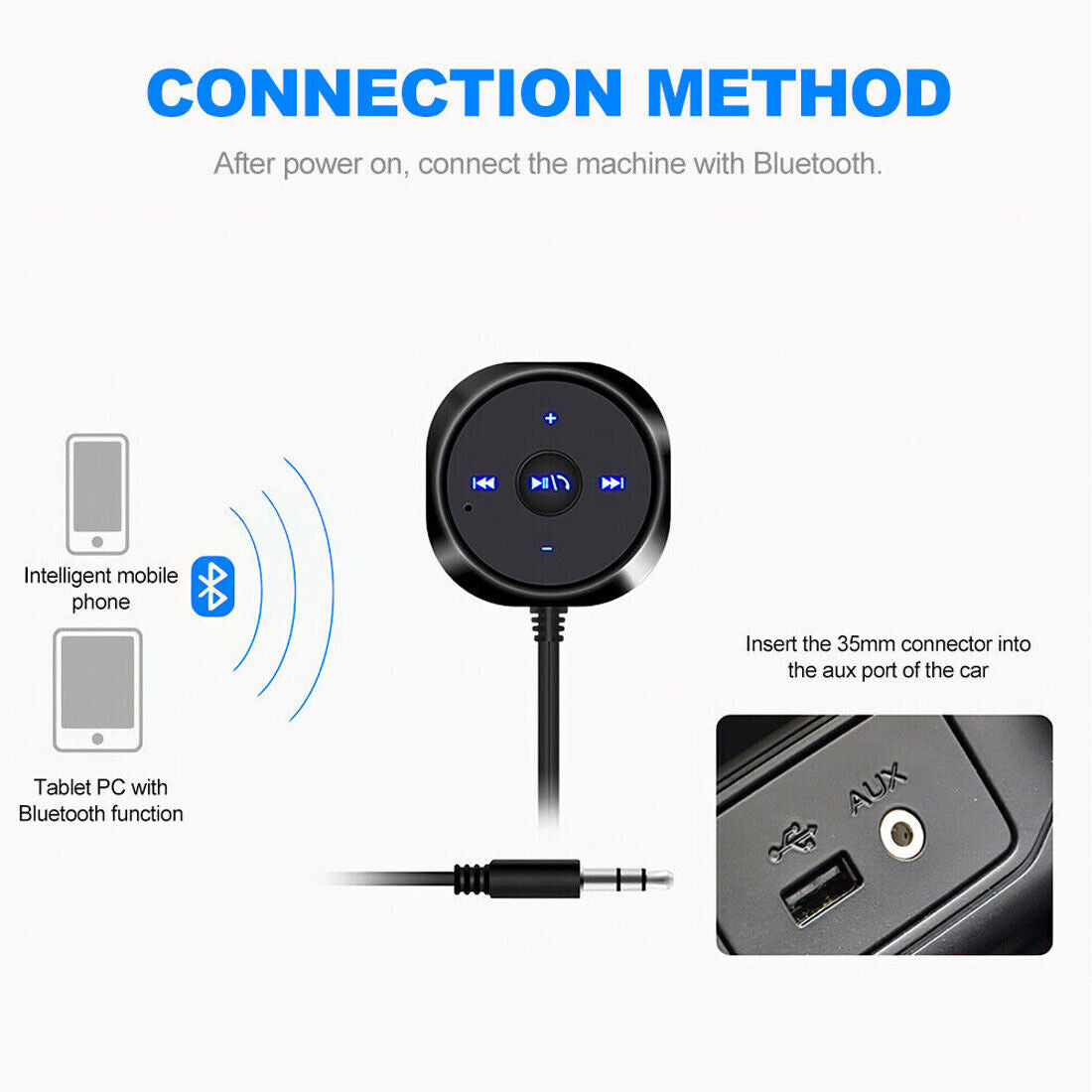 Bluetooth Wireless Receiver For Car Stereo Audio Speaker