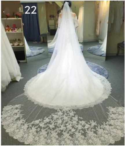 Long Tail Luxury Super Fairy Wedding Veil