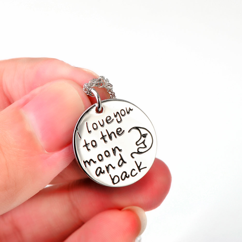 "I lover you to the moon and back" Necklace