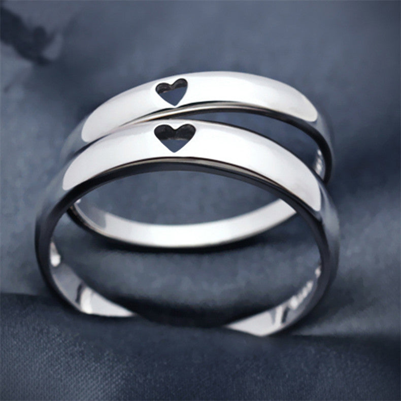 Heart Hollow Rings For Couples