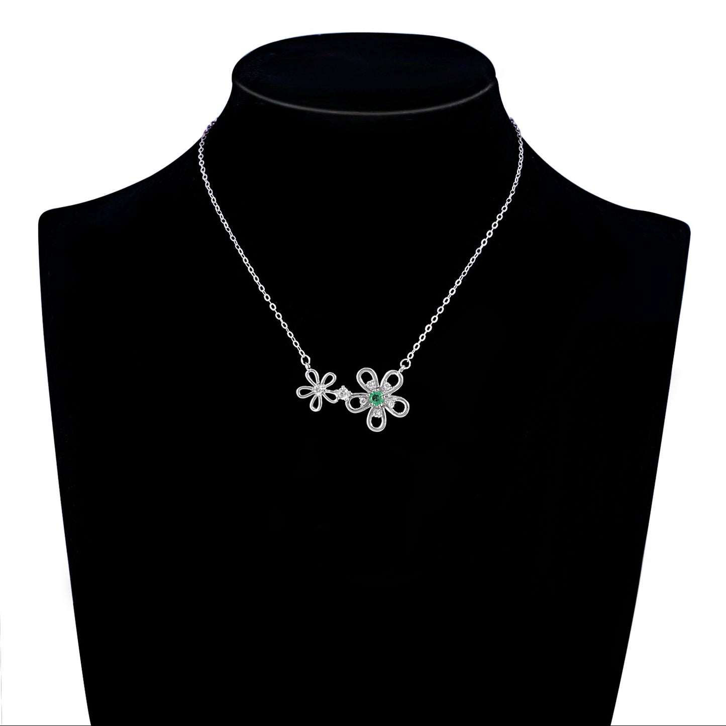 Flower Emerald Necklace