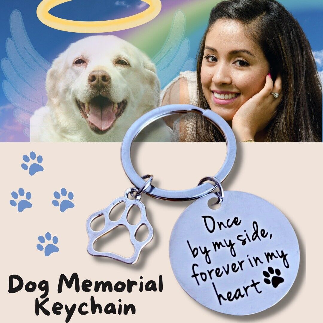 Dog Cat Remembrance Keychain Loss Of Dog Pup Puppy Pet Sympathy Memorial Gits