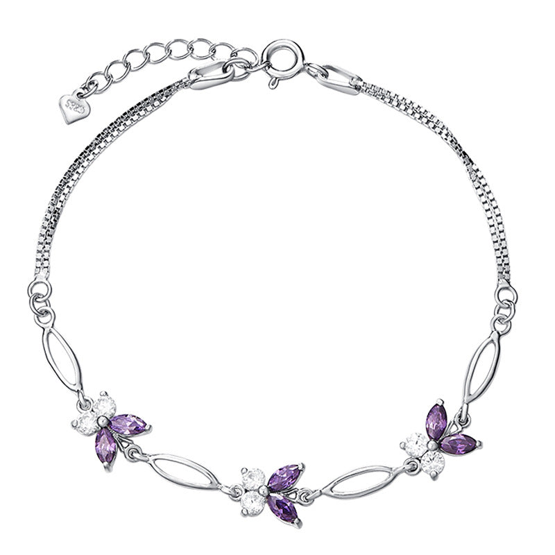 Butterfly Amethyst Bracelet