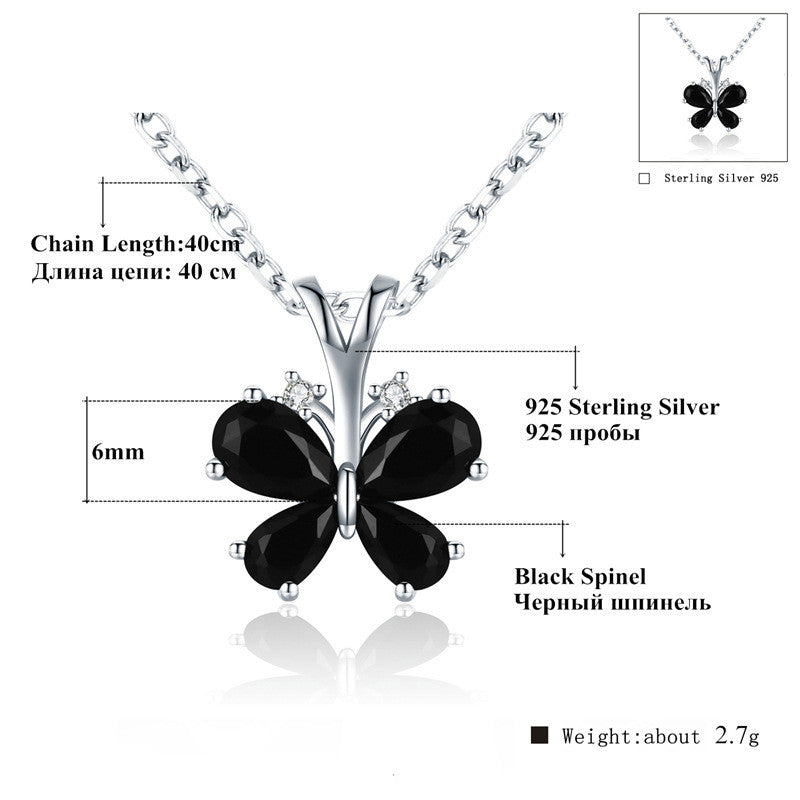 Black Butterfly Necklace