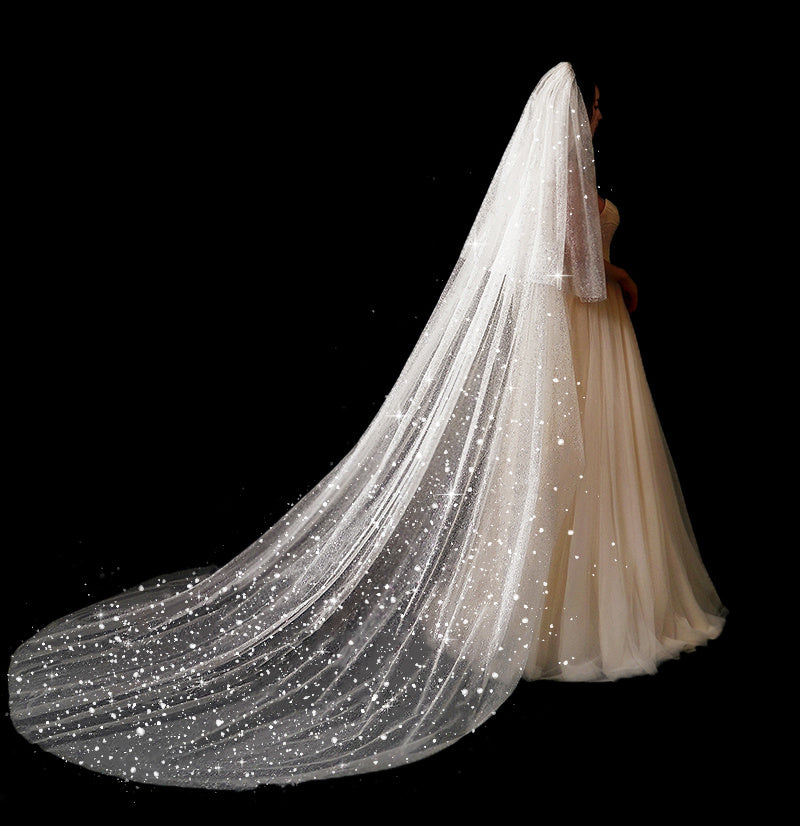 Long Tail Luxury Super Fairy Wedding Veil