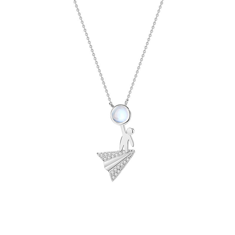 Paper Airplane  Necklace