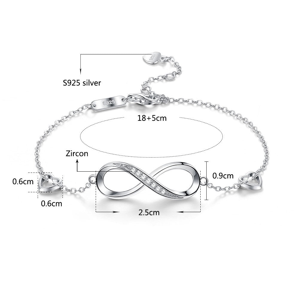 Infinity with hearts Bracelet