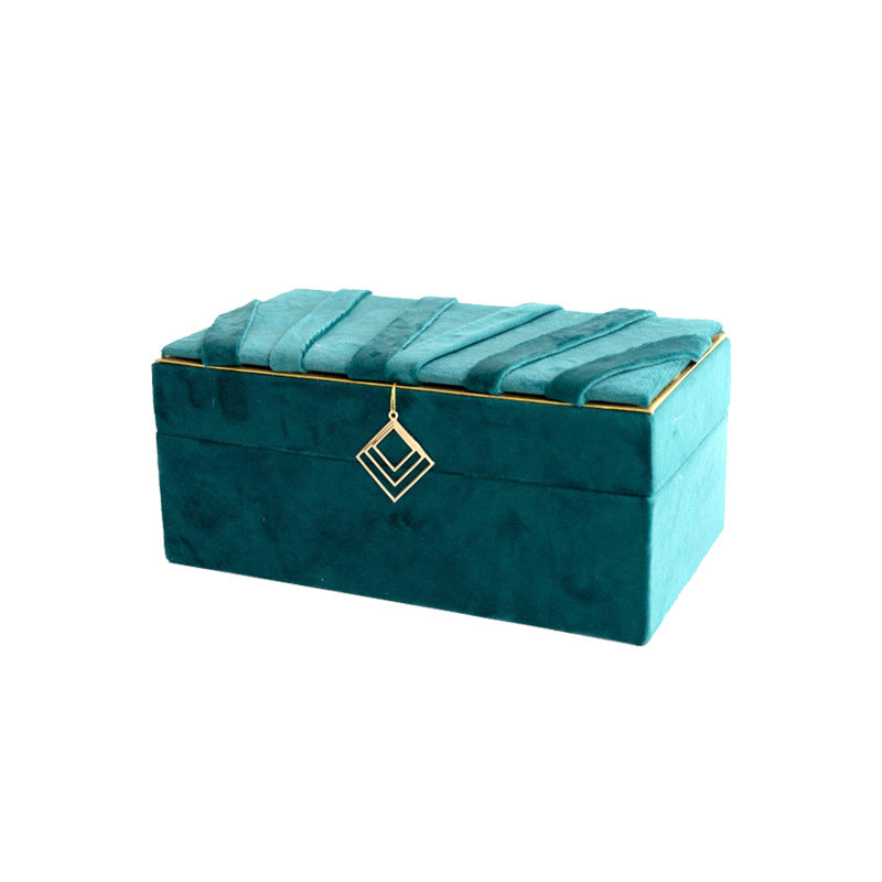 Jewelry Box Storage Box Flannel Jewelry Desktop Storage Box