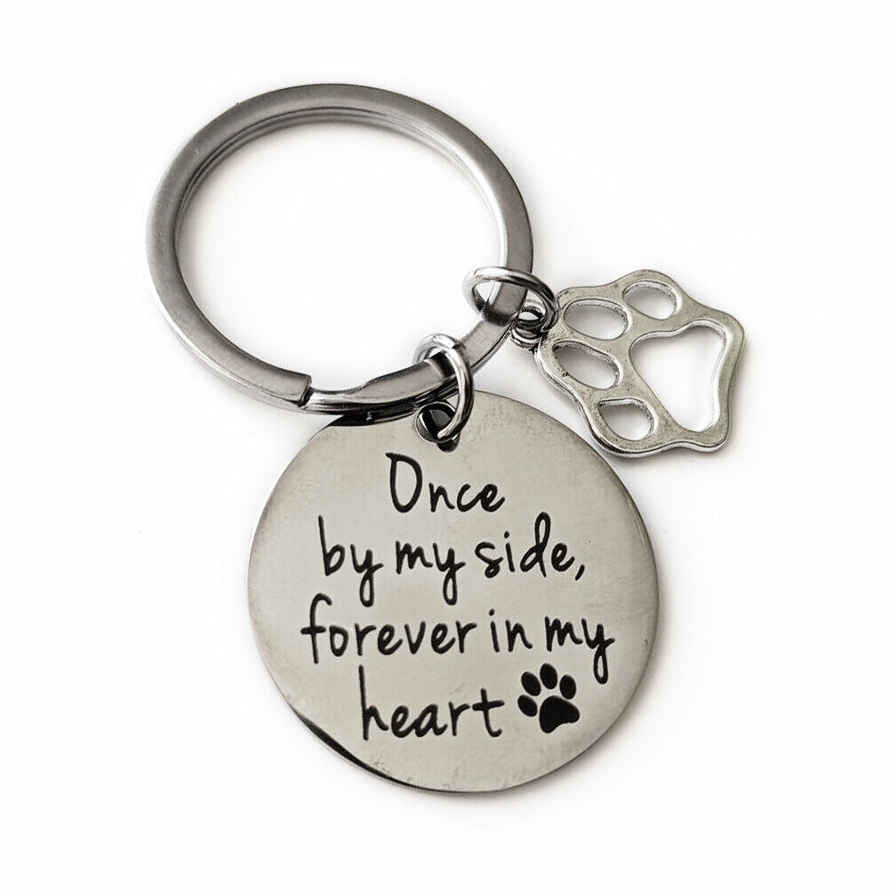 Loss Of Pet Memorial Keychain Dog Cat Remembrance Jewelry Sympathy Key Ring Tag