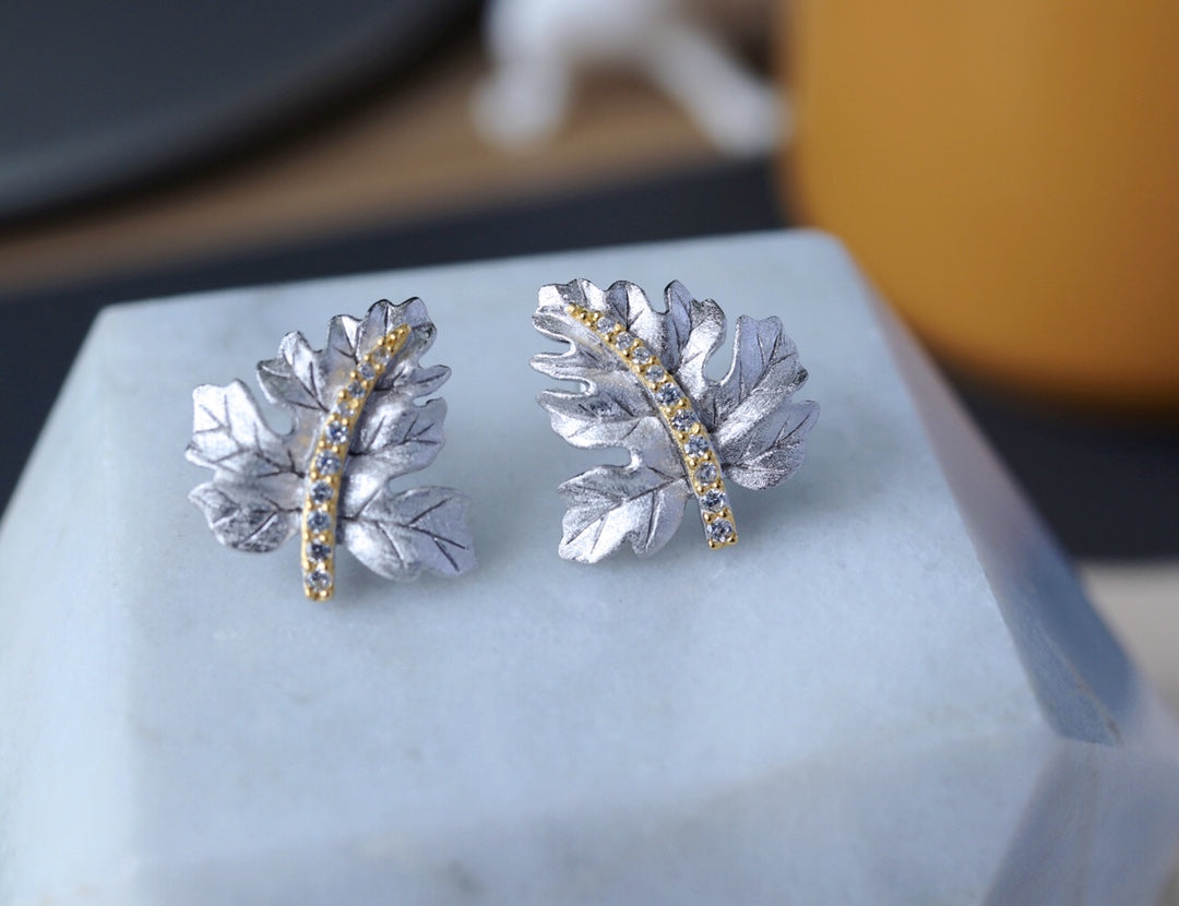 Gilded Leaf Earrings