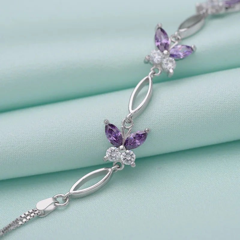 Butterfly Amethyst Bracelet