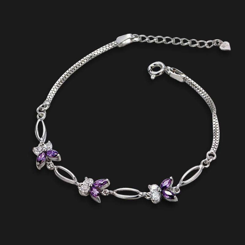 Butterfly Amethyst Bracelet