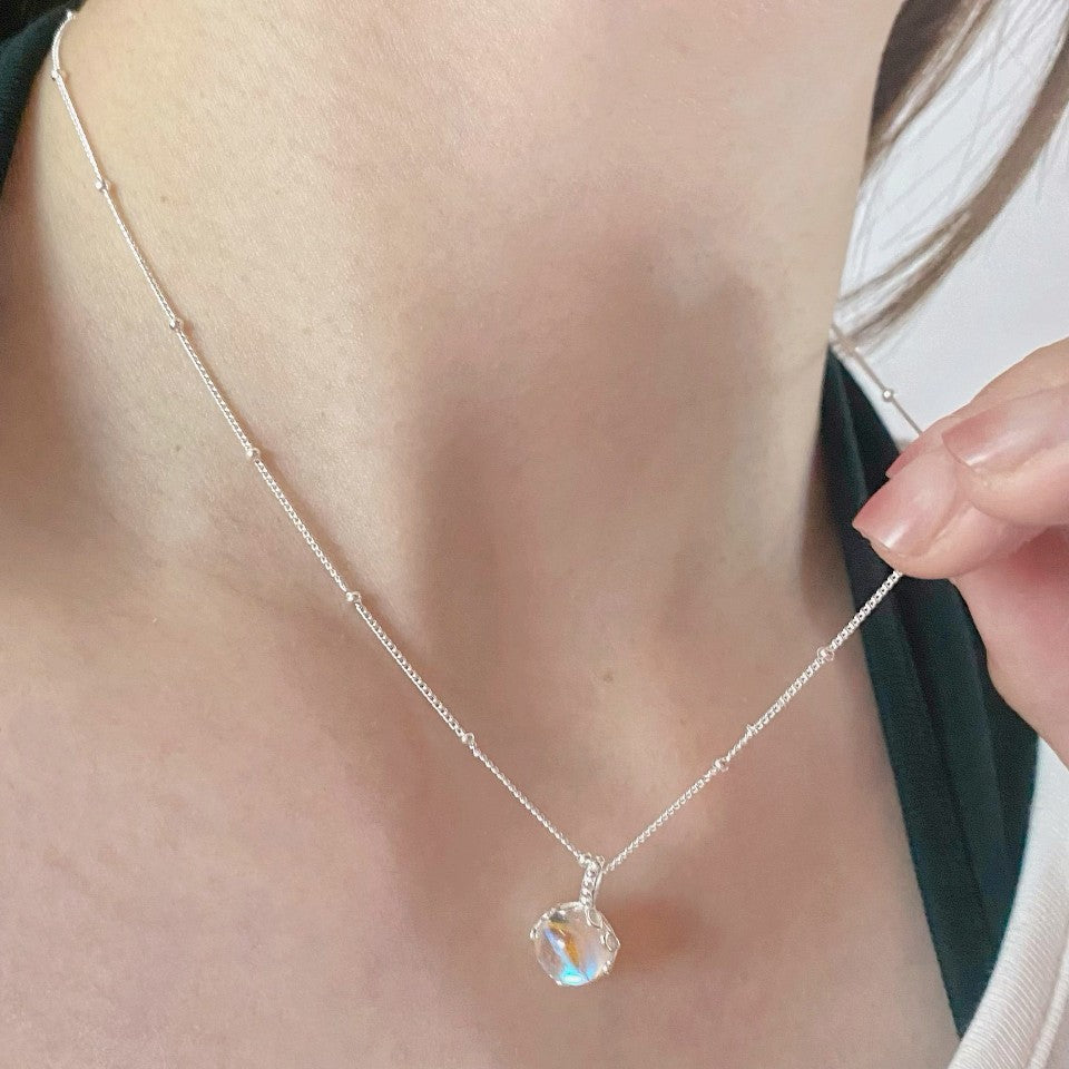 Moonstone Round Necklace