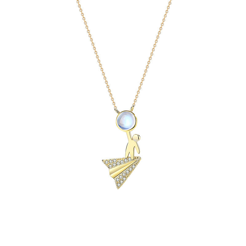 Paper Airplane  Necklace