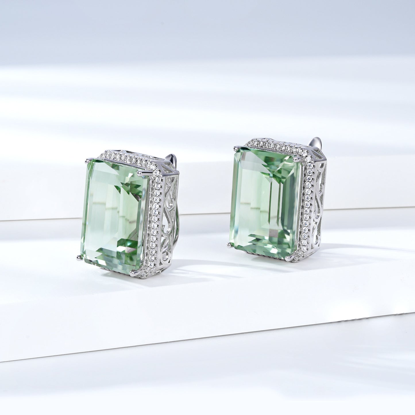 Green Crystal Earrings